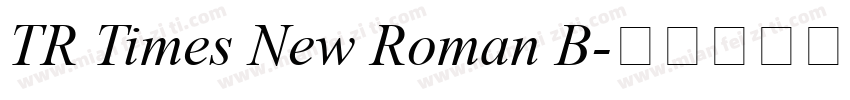 TR Times New Roman B字体转换